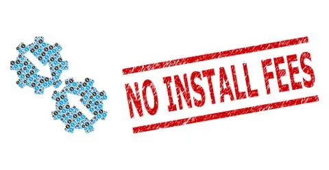 Gear Integration Recursion Composition of Gear Integration Icons and Textured No Stock Illustration