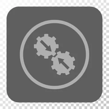 Gear Integration Rounded Square Button Stock Illustration