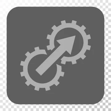 Gear Integration Rounded Square Button イラスト素材