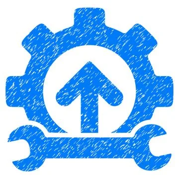 Gear Integration Tools Grainy Texture Icon Stock Illustration