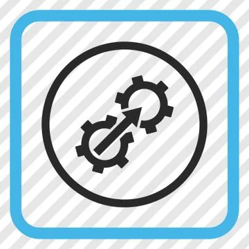 Gear Integration Vector Icon In a Frame Illustrazione stock