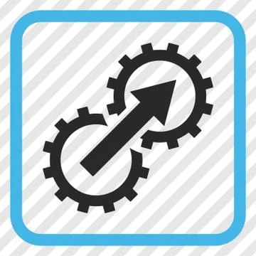 Gear Integration Vector Icon In a Frame Stock Illustration