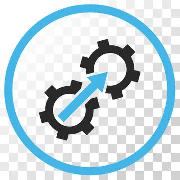 Gear Integration Vector Icon Stock Illustration