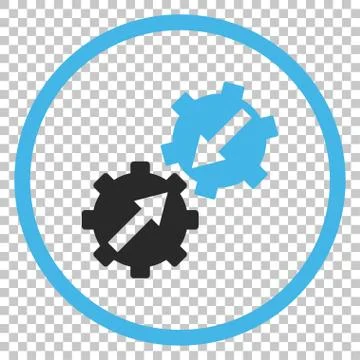 Gear Integration Vector Icon 스톡 일러스트