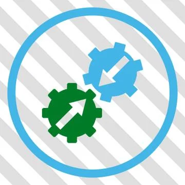 Gear Integration Vector Icon 스톡 일러스트