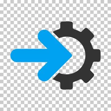 Gear Integration Vector Icon Stock Illustration