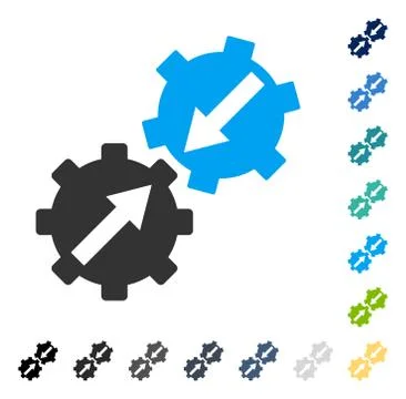 Gear Integration Vector Icon Stock Illustration