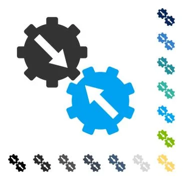 Gear Integration Vector Icon Stock-Illustration