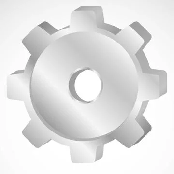 Gear isolated on white background, vector illustration Stock Illustration