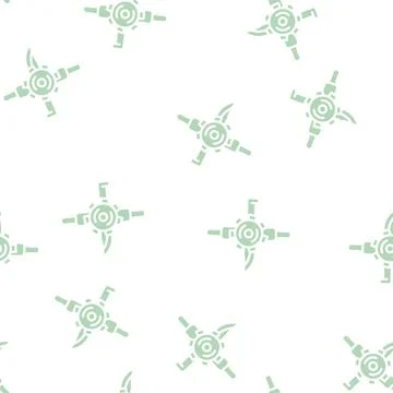Gear with kitchen utensils glyph vector seamless pattern Stock Illustration