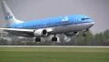 Gear KLM boeing 737 landing HD Footage