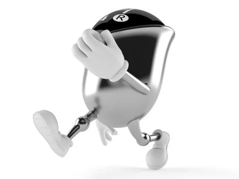 Gear knob character Stock Illustration