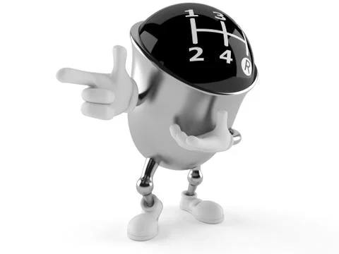 Gear knob character Stock Illustration