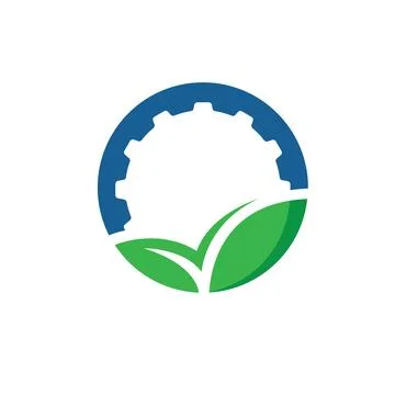 Gear leaf icon vector illustration concept design template Stock-Illustration
