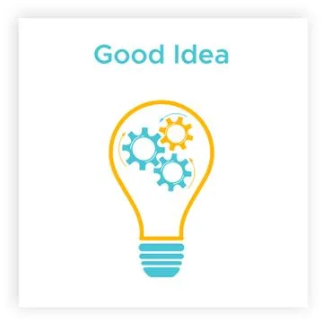 Gear lightbulb creative teamwork business concept Stock Illustration