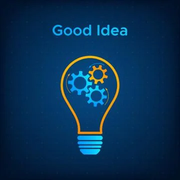 Gear lightbulb creative teamwork business concept Stock Illustration