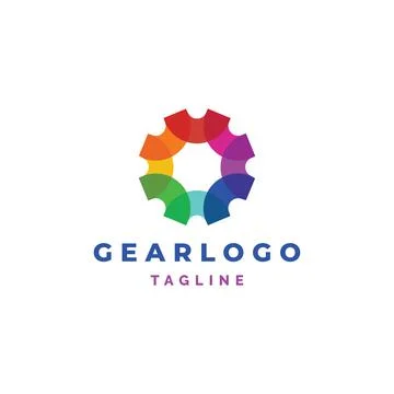 Gear logo design Stock Illustration