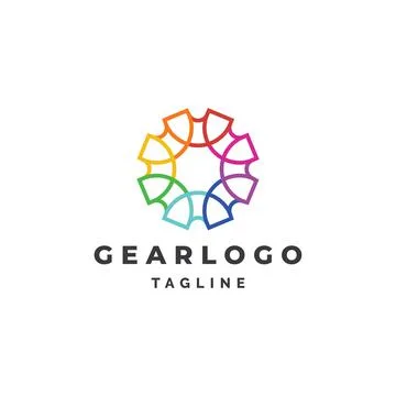 Gear logo design Stock Illustration