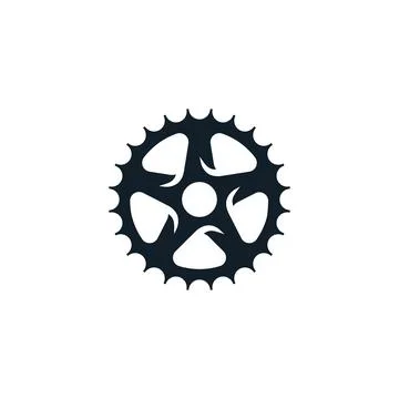 Gear logo design symbol vector template. Bicycle gear icon	 Stock Illustration