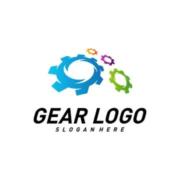 Gear logo Design Vector Template. Mechanic Icon Symbol. Colorful Icon Stock Illustration