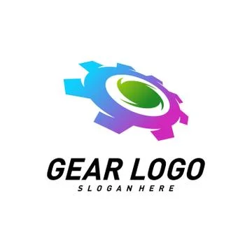 Gear logo Design Vector Template. Mechanic Icon Symbol. Colorful Icon Stock Illustration