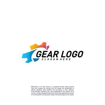 Gear logo Design Vector Template. Mechanic Icon Symbol. Colorful Icon Stock Illustration