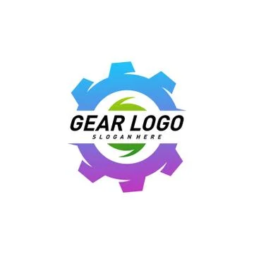 Gear logo Design Vector Template. Mechanic Icon Symbol. Colorful Icon Stock Illustration