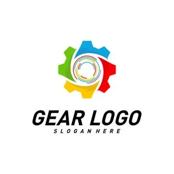 Gear logo Design Vector Template. Mechanic Icon Symbol. Colorful Icon Stock Illustration