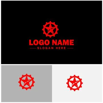 Gear logo icon vector for business brand app icon cogwheel mechanic engine .. Illustrazione stock