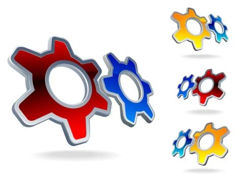 Gear logo set Stock Illustration