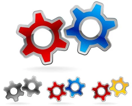 Gear logo set Stock Illustration