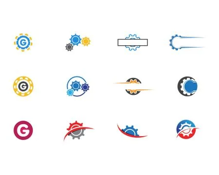 Gear Logo Template vector icon Illustrazione stock
