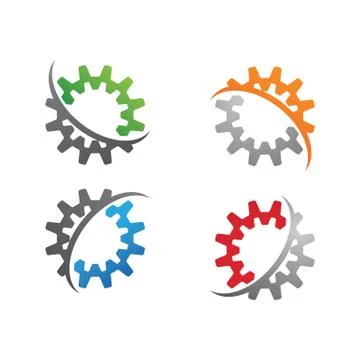 Gear Logo Template vector icon 库存插图