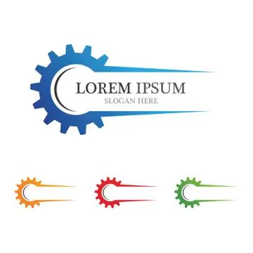 Gear Logo Template vector icon Illustrazione stock