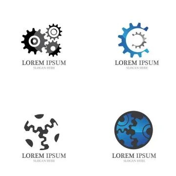 Gear Logo Template vector icon 스톡 일러스트