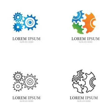 Gear Logo Template vector icon Stock Illustration