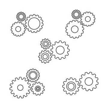 Gear Logo Template vector icon 스톡 일러스트