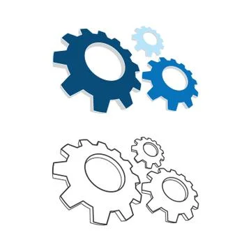 Gear Logo Template vector icon Illustrazione stock