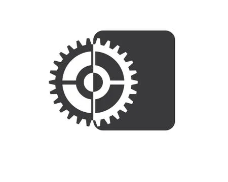 Gear Logo Template vector icon illustration Illustrazione stock
