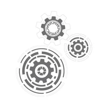 Gear Logo Template vector icon 스톡 일러스트