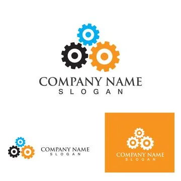 Gear Logo Template vector icon 스톡 일러스트