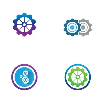 Gear Logo Template vector icon Illustrazione stock