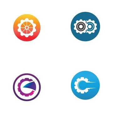 Gear Logo Template vector icon 스톡 일러스트