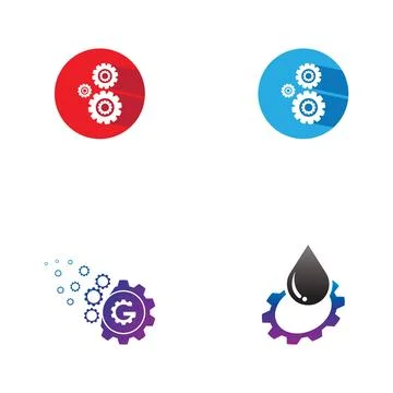 Gear Logo Template vector icon Stock Illustration