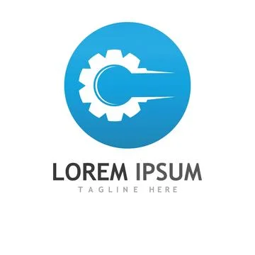 Gear Logo Template vector icon 스톡 일러스트