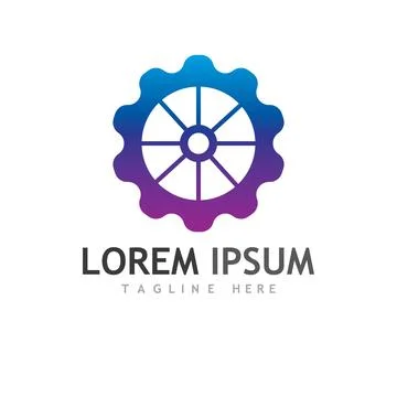 Gear Logo Template vector icon Illustrazione stock