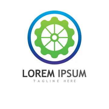 Gear Logo Template vector icon Illustrazione stock