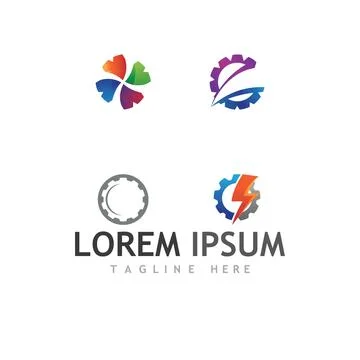 Gear Logo Template vector icon Stock Illustration