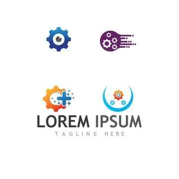 Gear Logo Template vector icon Illustrazione stock