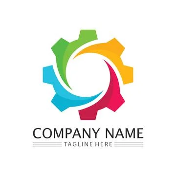 Gear Logo Template vector icon Stock Illustration